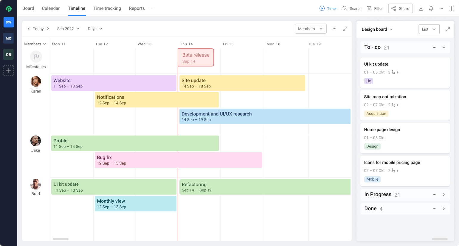 Planyway: team calendar, timeline, time tracking for Trello