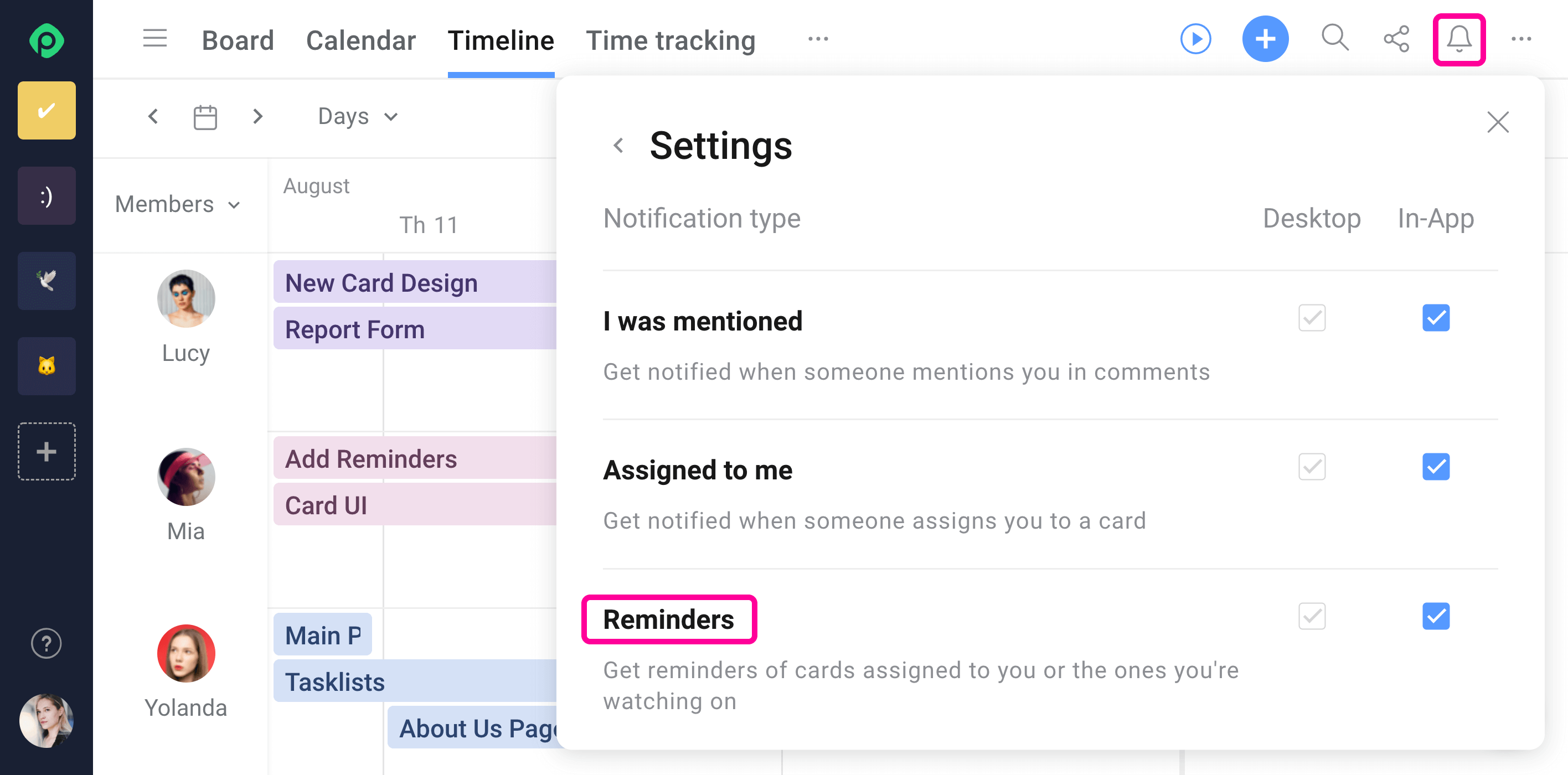 Planyway Reminders Disable Reminders