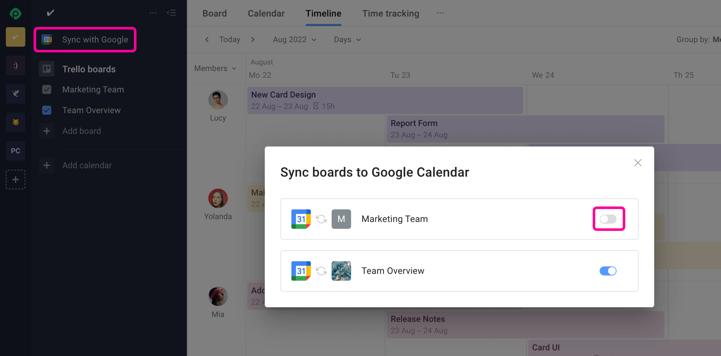 Planyway Google Calendar Integration Stop Sync