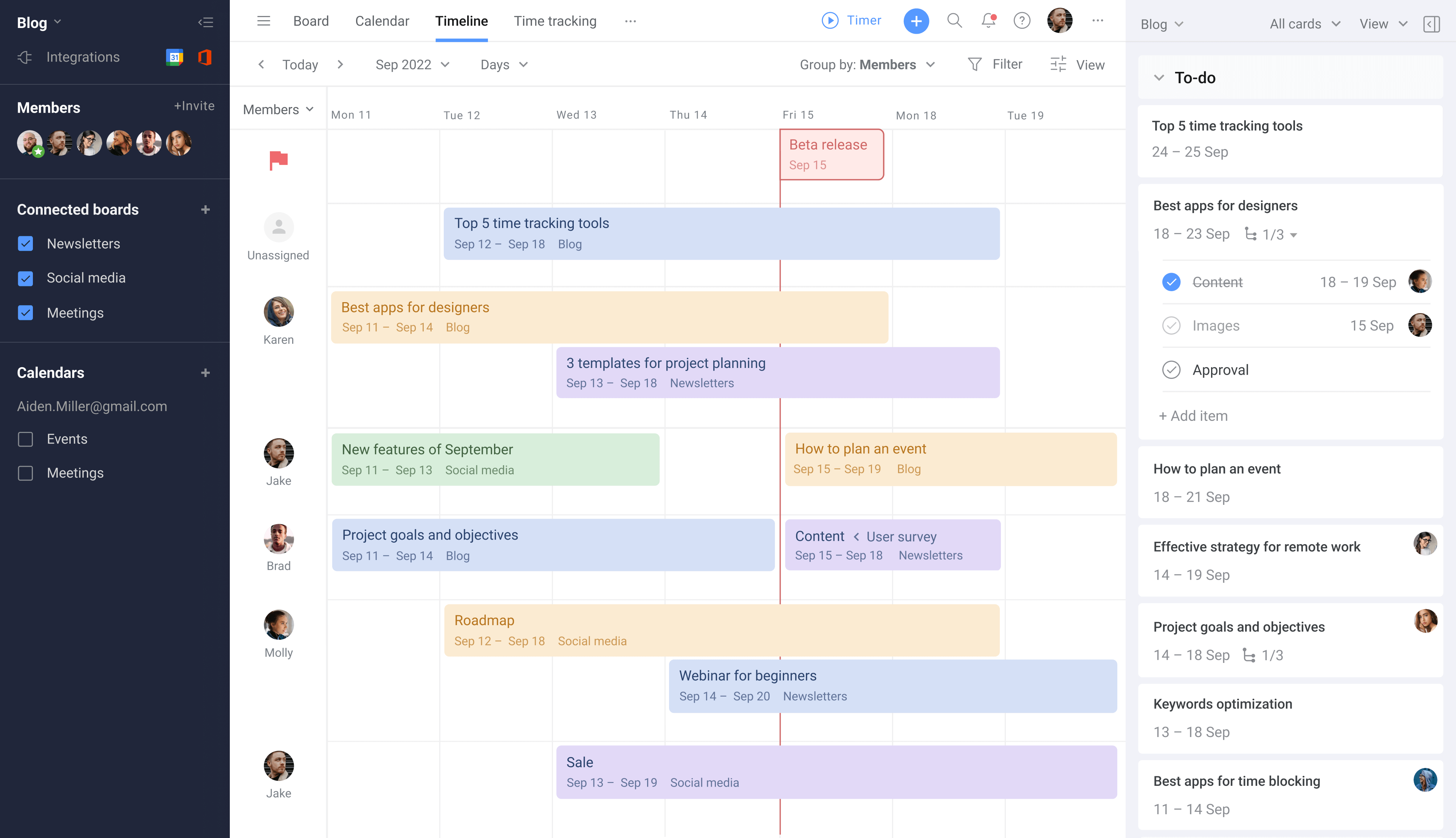 Team Timeline