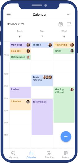 Planyway mobile calendar