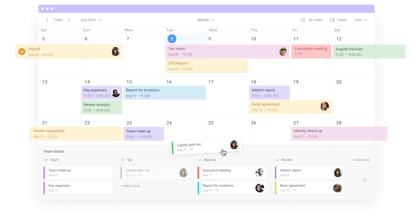 Financial Planning Calendar