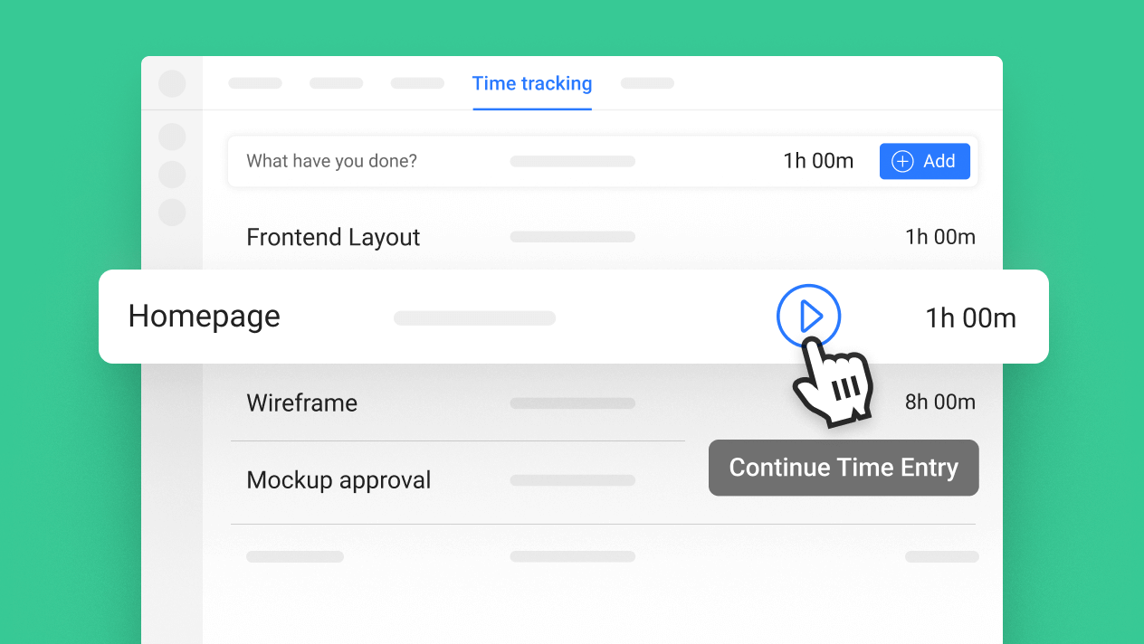 Resume timer