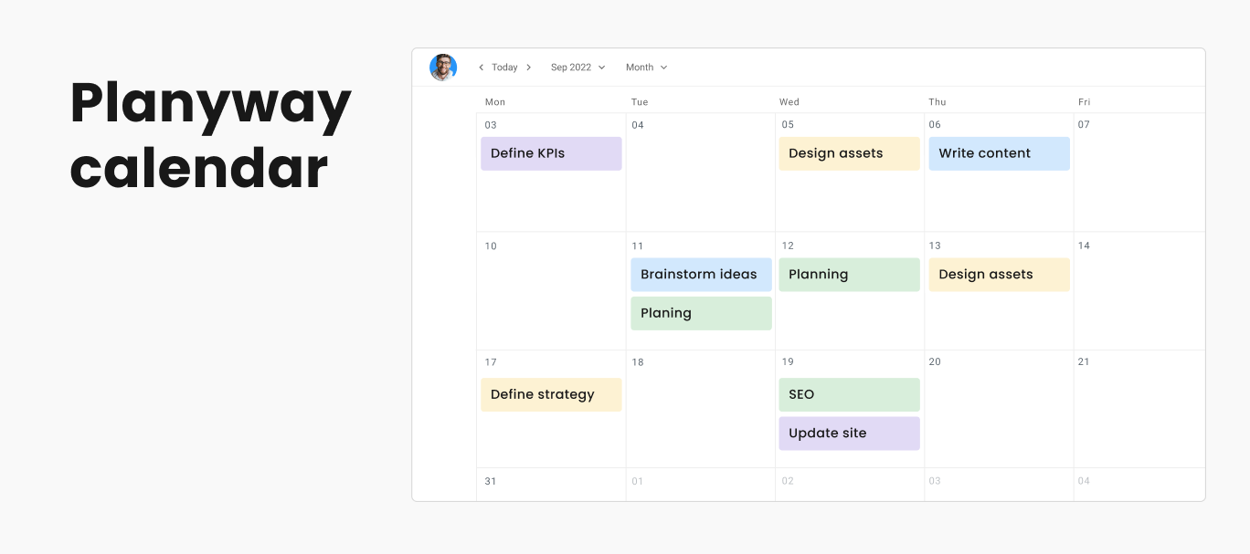 Planyway schedule calendar
