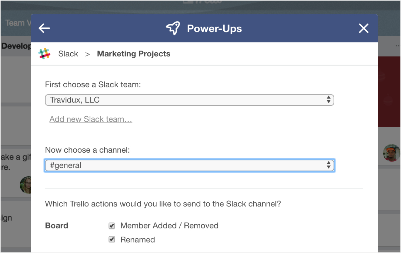 trello power-up slack