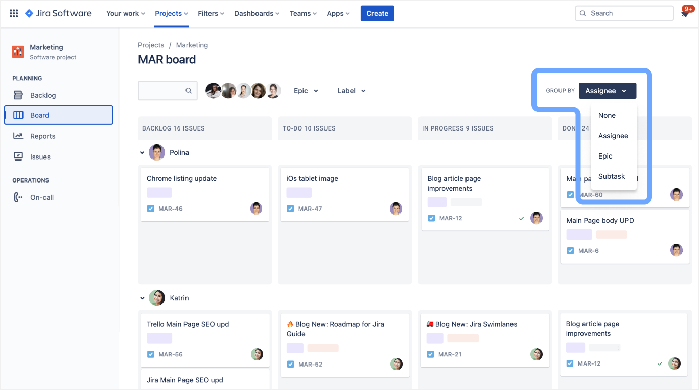 Configure Jira Swimlanes on Team Board Step by Step