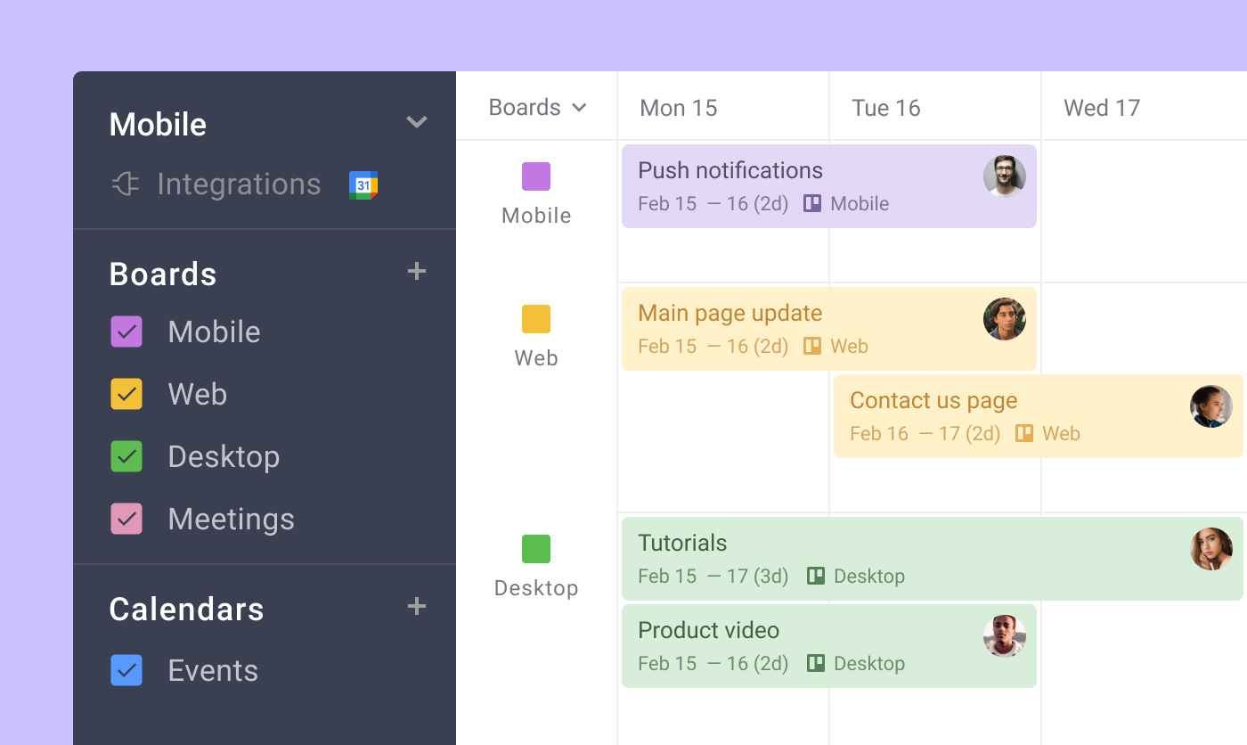 Manage all projects in the same place