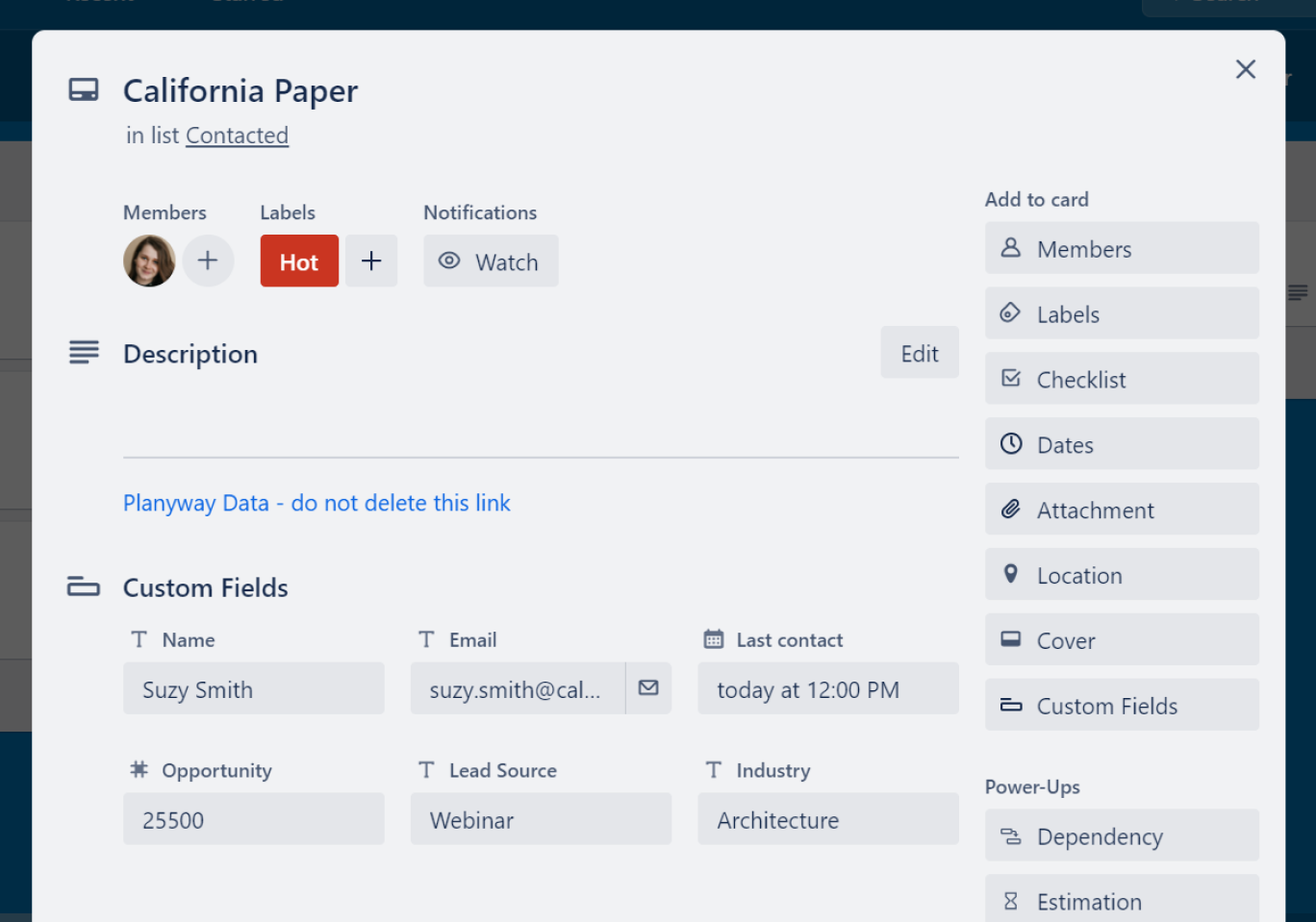 Trello CRM integration ·