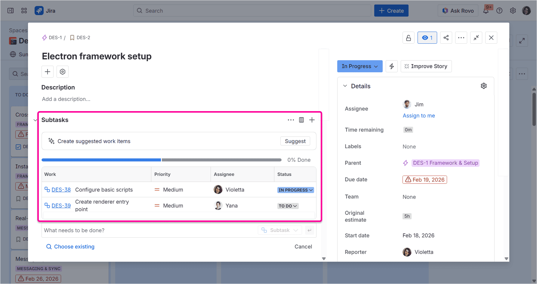 multi-assign with Jira subtasks