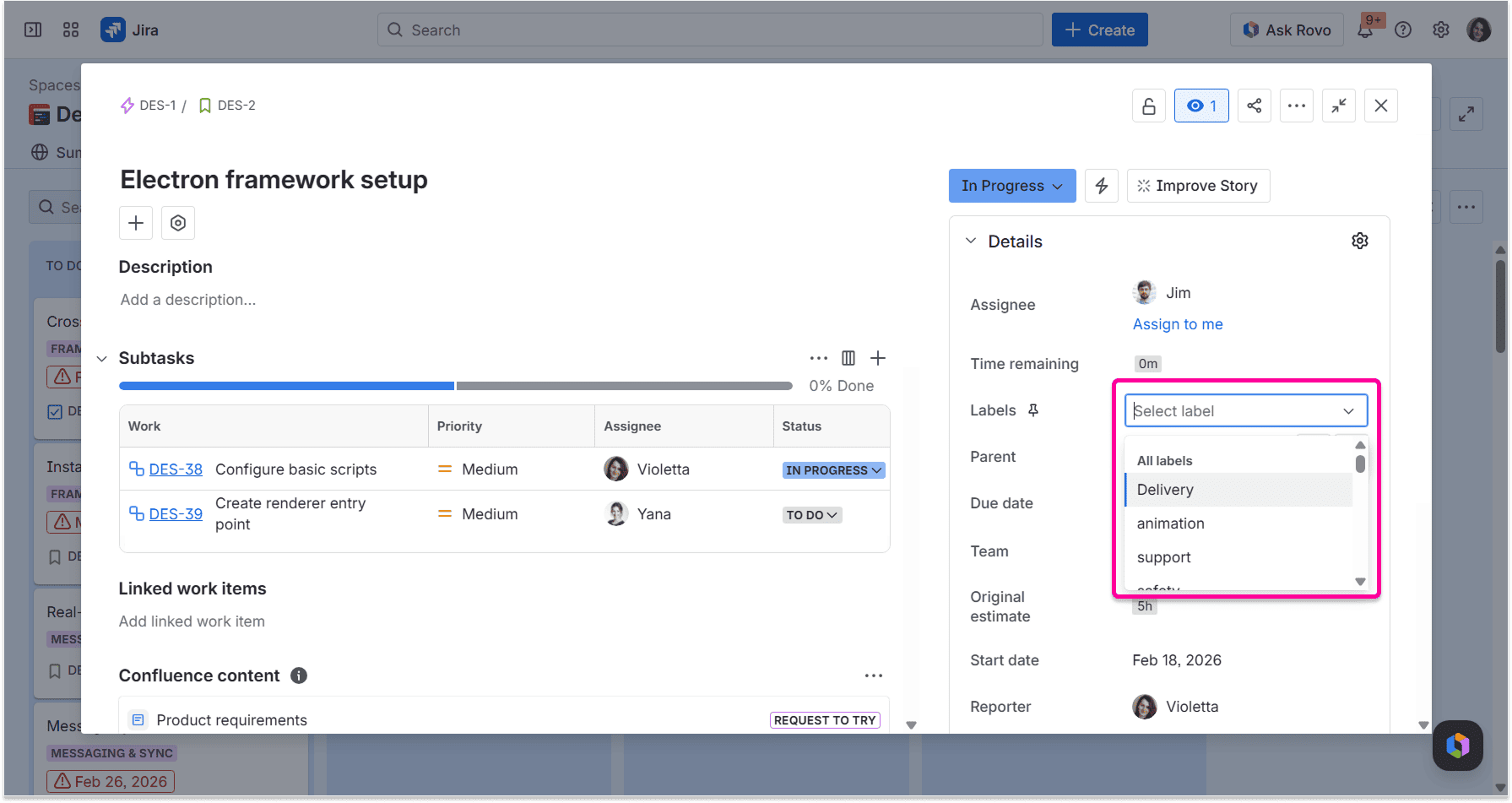 assign multiple users with labels