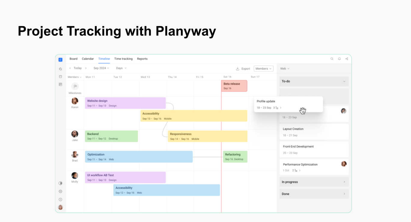 Planyway to Track Project Progress