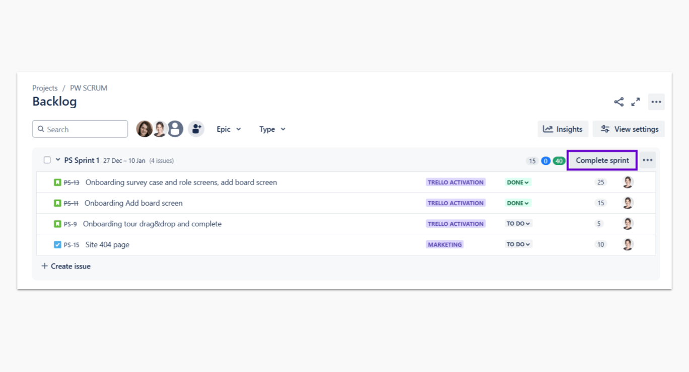 How to Close a Sprint in Jira