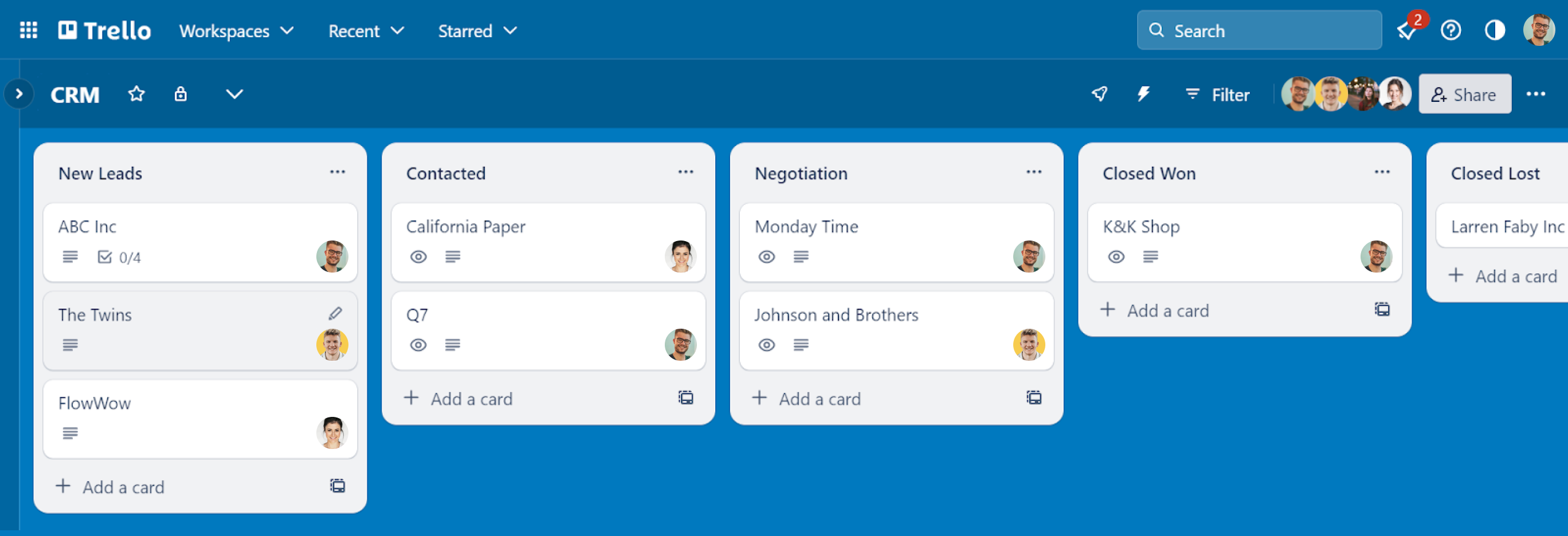 Trello CRM integration ·