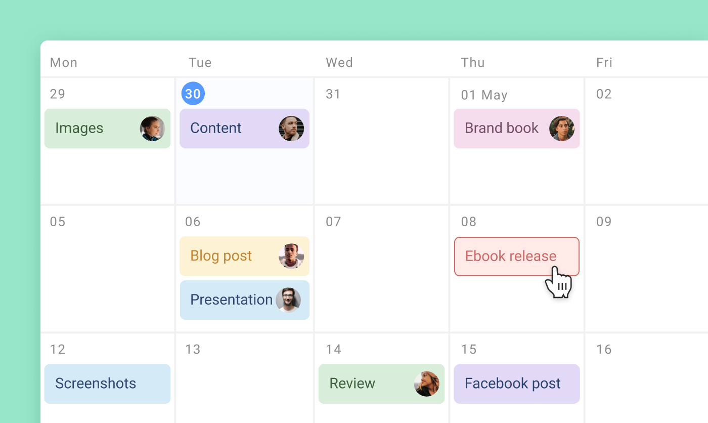 Build a schedule