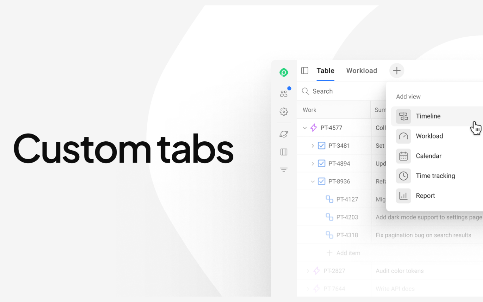 Create custom tabs for your team