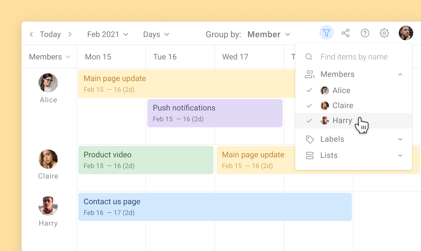 planyway vs trello timeline filters