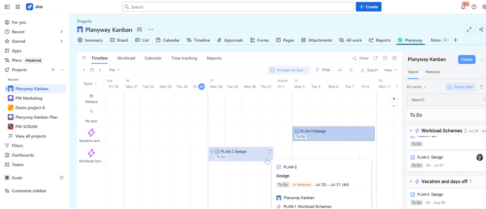 how to create epics in Jira