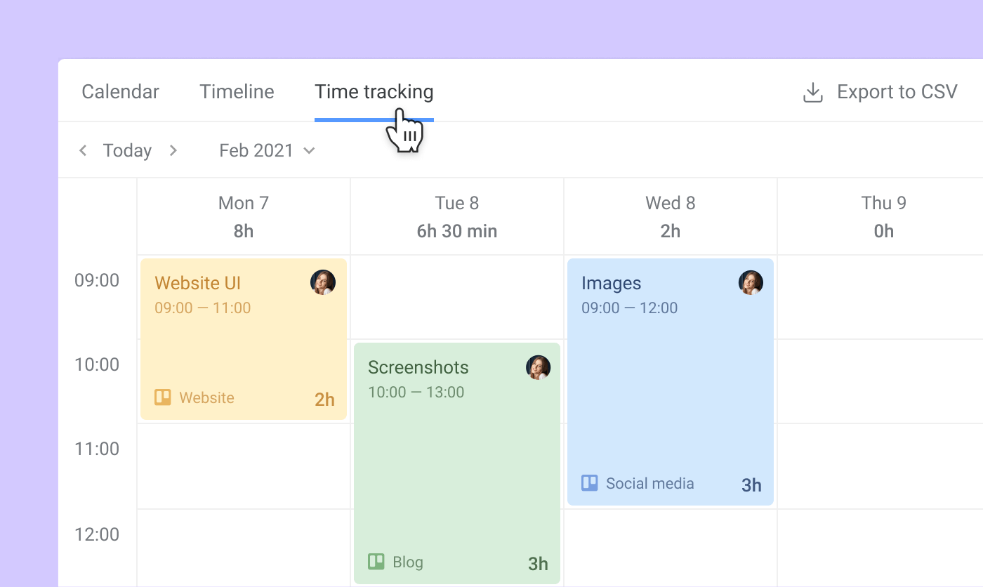 Marketing Resource Management Time tracking