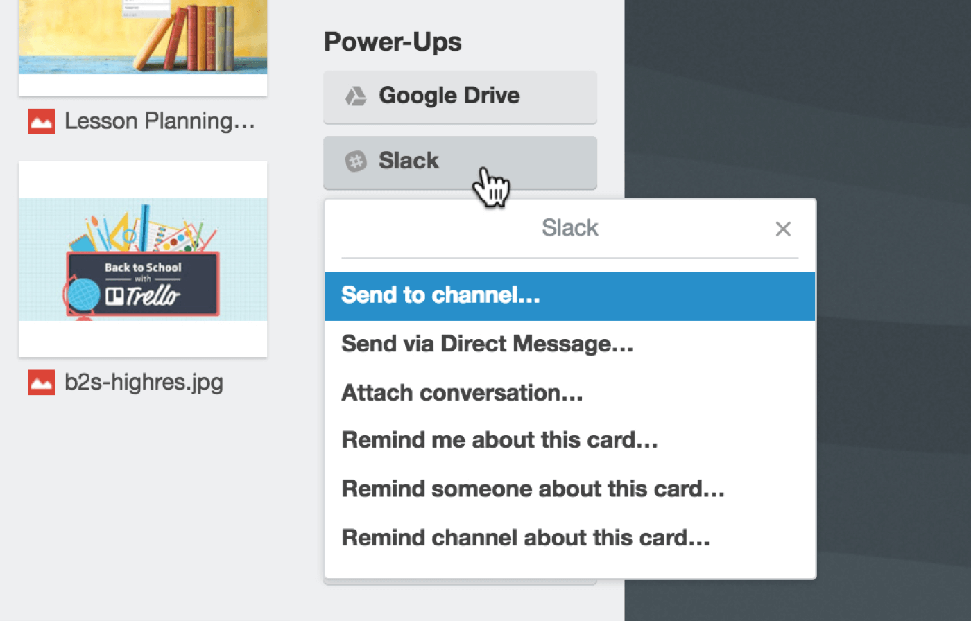 How to create a Trello card from a saved Slack message