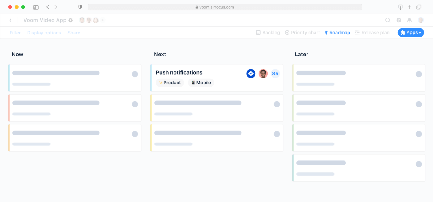 Trello Roadmap Airfocus