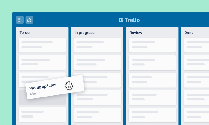 Trello Agile Project Management prioritizing by dragging in Trello