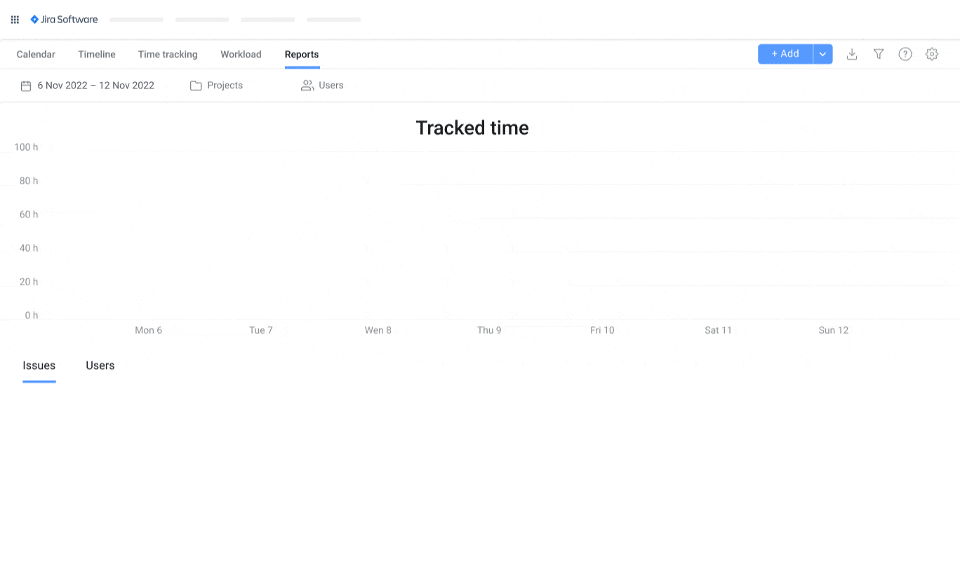Time Tracking Report Planyway Projects reports in Jira