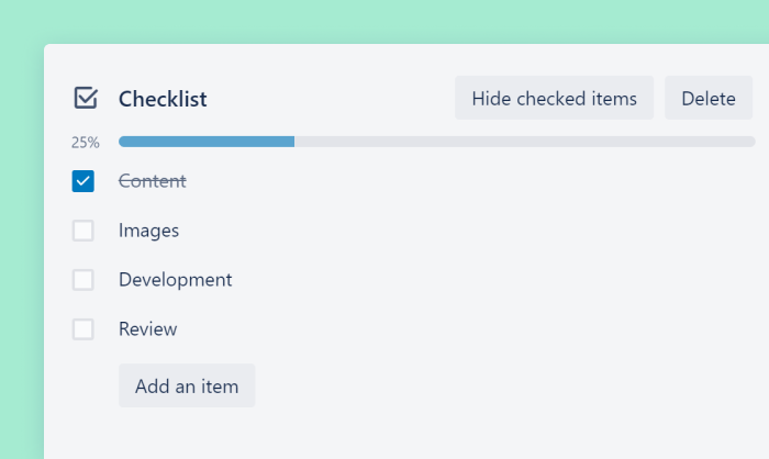 Trello Agile Project Management Trello checklists