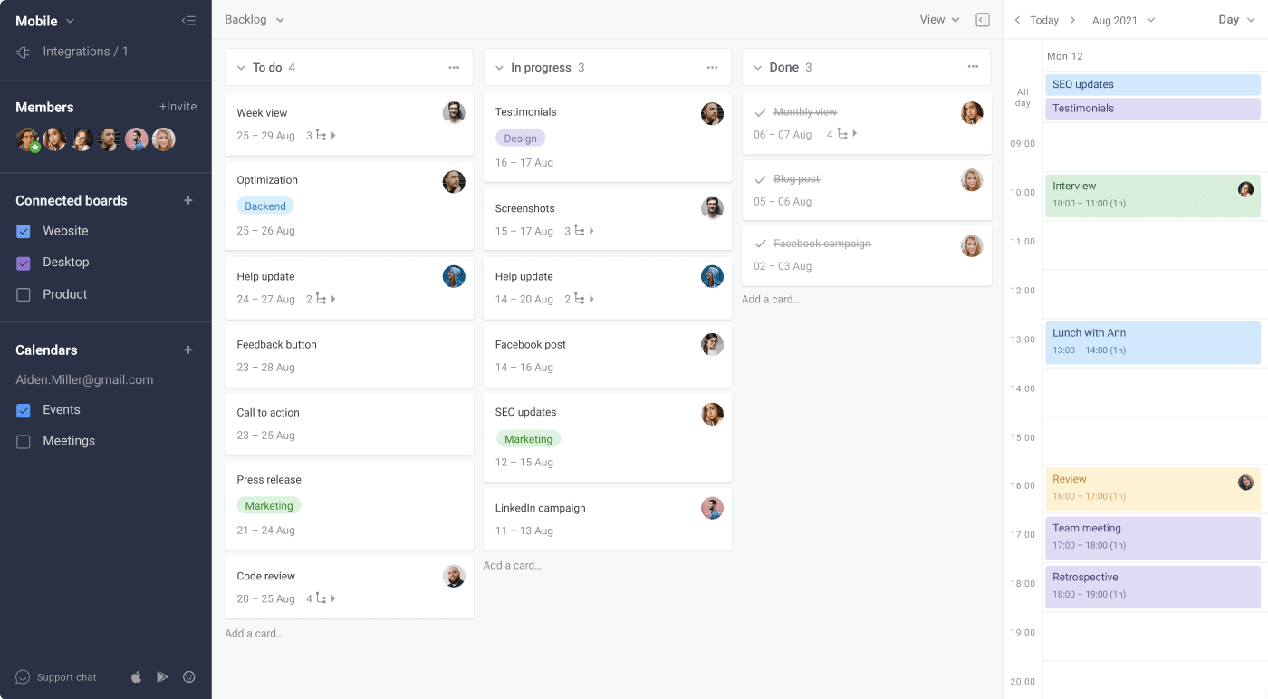 Visual Project Management Options Kanban board