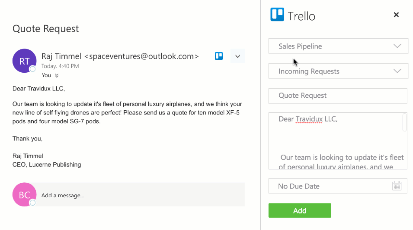 Trello Outlook Integration Trello Add On